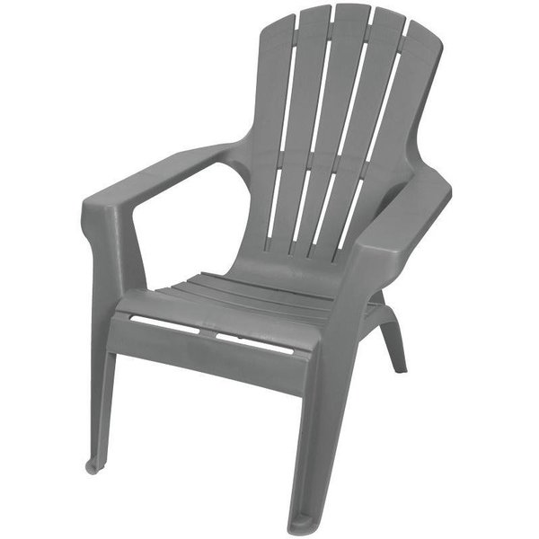 Gracious Living Contour Adirondack Chair, Resin Seat, Resin Frame, Neutral Gray Frame 11616-26ADI